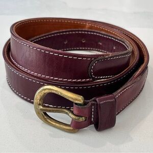 Roots All Leather Skinny Belt